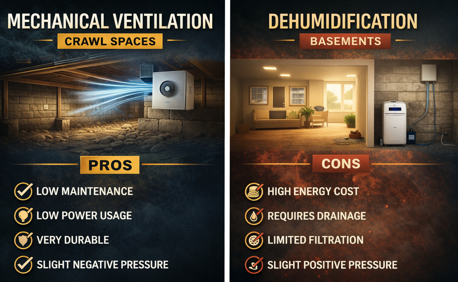 Mechanical Ventilation vs. Dehumidification Choosing the Right Solution