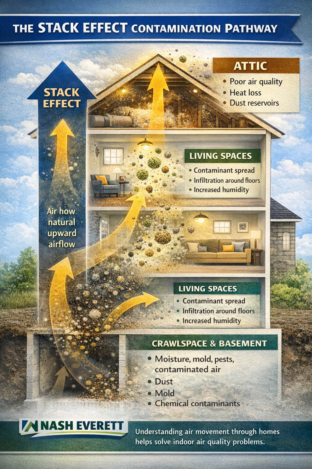 airflow distribution dust reservoirs building