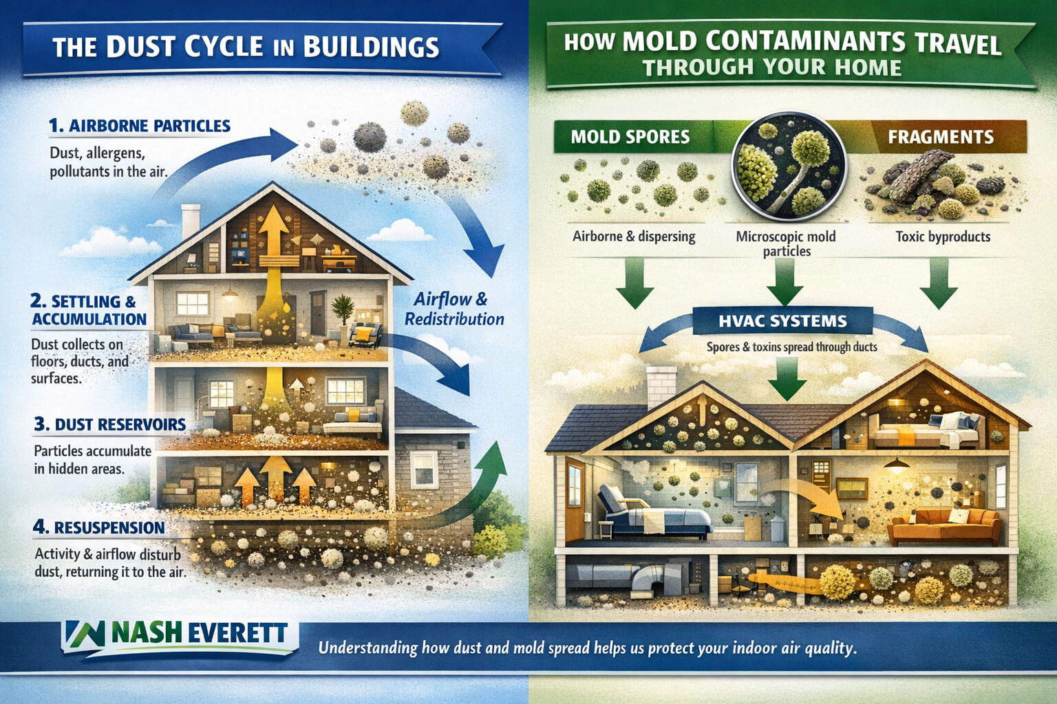 dust reservoirs indoor air quality