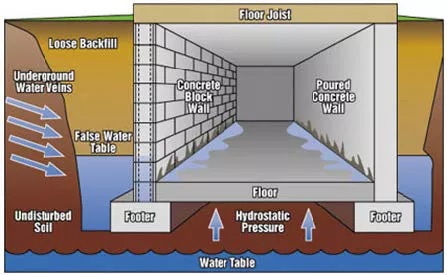 hydrostatic pressure & moisture vapor
