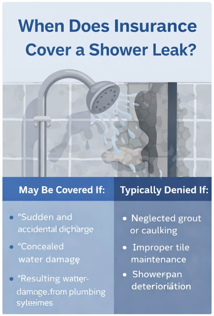 shower leak insurance coverage